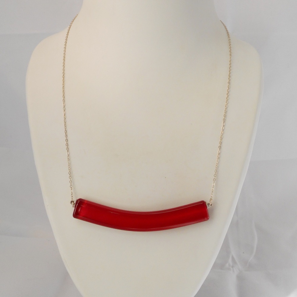 Handmade Glass Bar Necklace